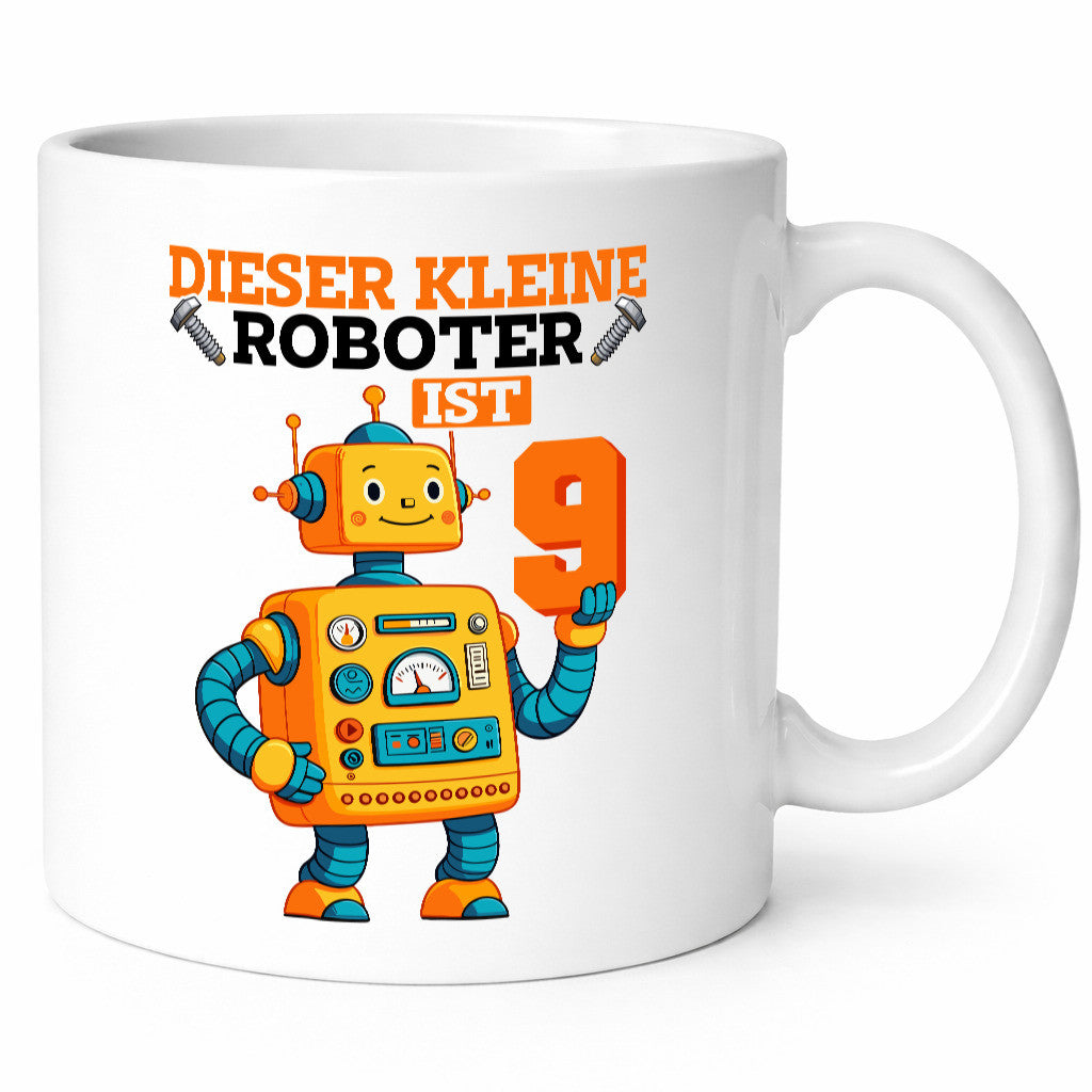 9. Geburtstag | 9 Jahre Roboter Junge lustig Geschenkidee Geschenk Tasse