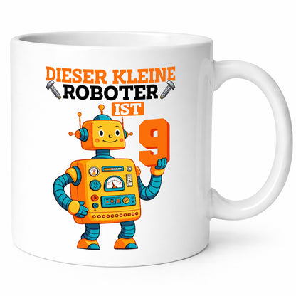9. Geburtstag | 9 Jahre Roboter Junge lustig Geschenkidee Geschenk Tasse