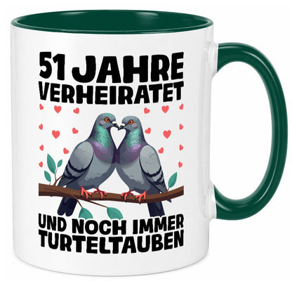 51 Jahre verheiratet | Turteltauben Ehe Ehepaar Geschenkidee Humor Tasse