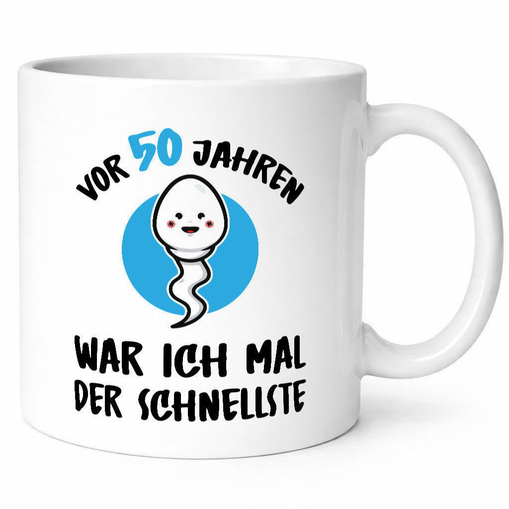 Vor 50 Jahren war ich mal der Schnellste | Schwanger Geschenkidee Humor Tasse
