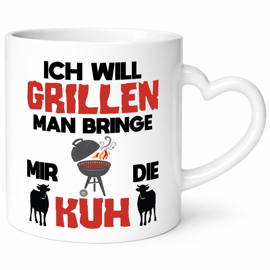 Ich will Grillen | Bring mir die Kuh Grillmeister Sommer Geschenk Humor