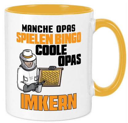 Opas spielen Bingo, coole imkern | Opa Imker| Honig lustig Familie Geschenkidee Tasse