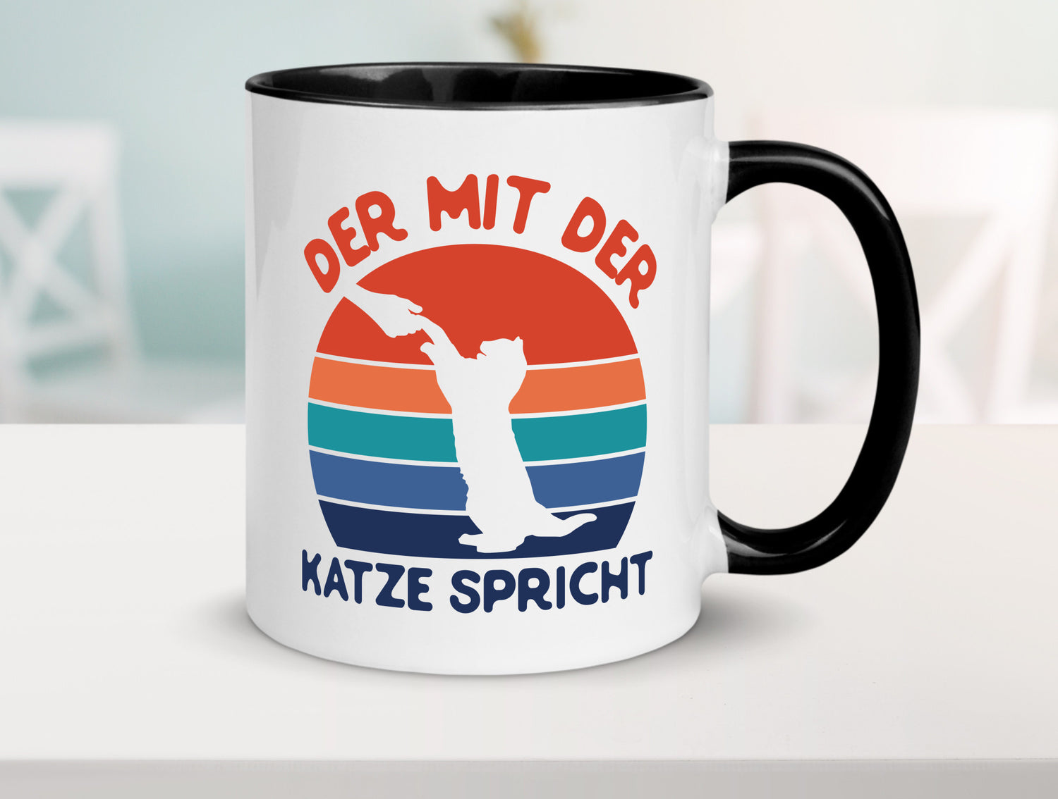 Der mit Katze Spricht | Katzenliebhaber Humor Tierliebhaber Geschenkidee Tasse
