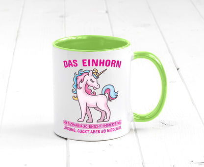 Niedliches Einhorn | lustige Tasse Frauen Mädchen lustiger Spruch Geschenk
