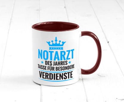 Besonderer Verdienst: Notarzt | Arzt Geschenk Humor Geschenkidee lustiger Tasse
