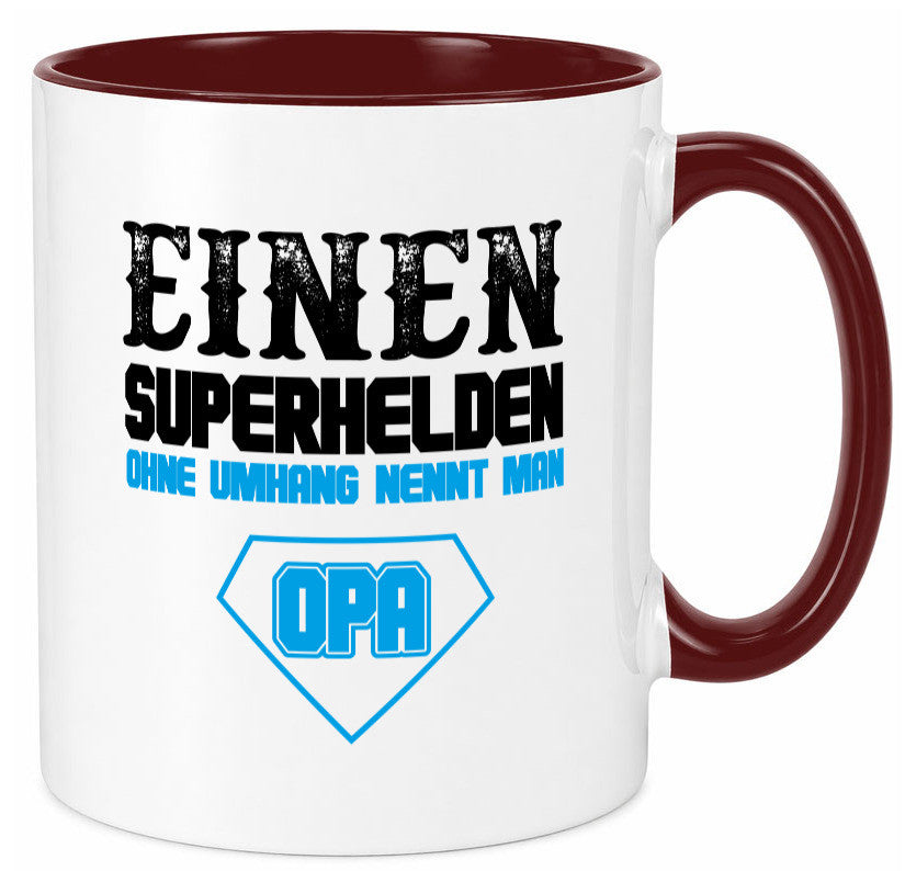 Superheld Opa Geschenk Familie Geschenkidee lustiger Spruch Tasse