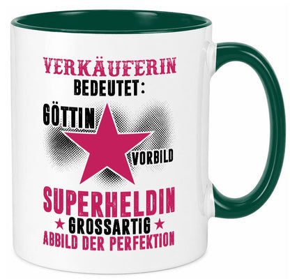 Bedeutung von Verkäuferin| Kollegin | Verkaufsjob Geschenk Arbeit Kollegen Büro Tasse
