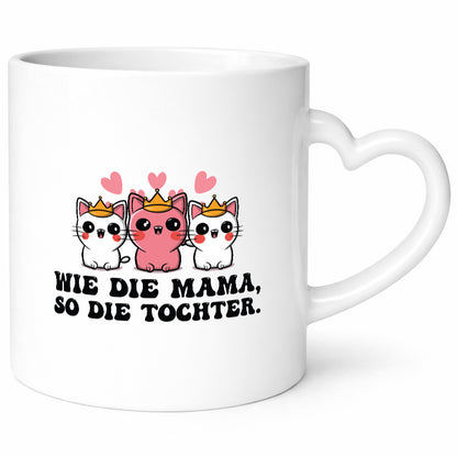 Wie die Mama, so Tochter | Katze Katzenbabies Geschenkidee Familie Humor Tasse