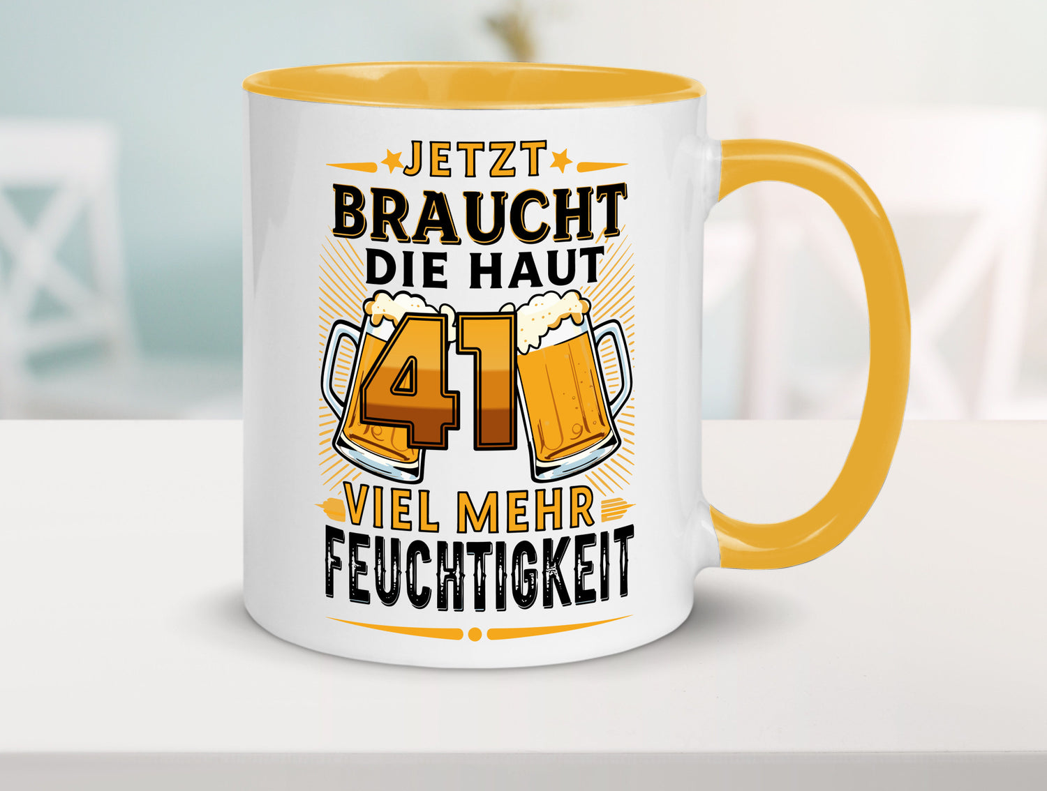 41 braucht die haut mehr Feuchtigkeit | 41. Geburtstag Geschenkidee Humor Tasse