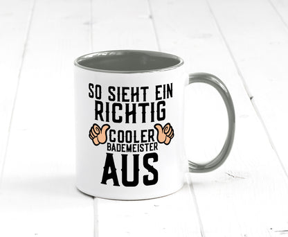 Richtig cooler Bademeister | Daumen hoch Schwimmbad lustig Humor Geschenkidee