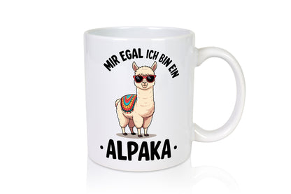 Mir egal ich bin ein Alpaka | Lama Kamel Humor Geschenkidee Tasse
