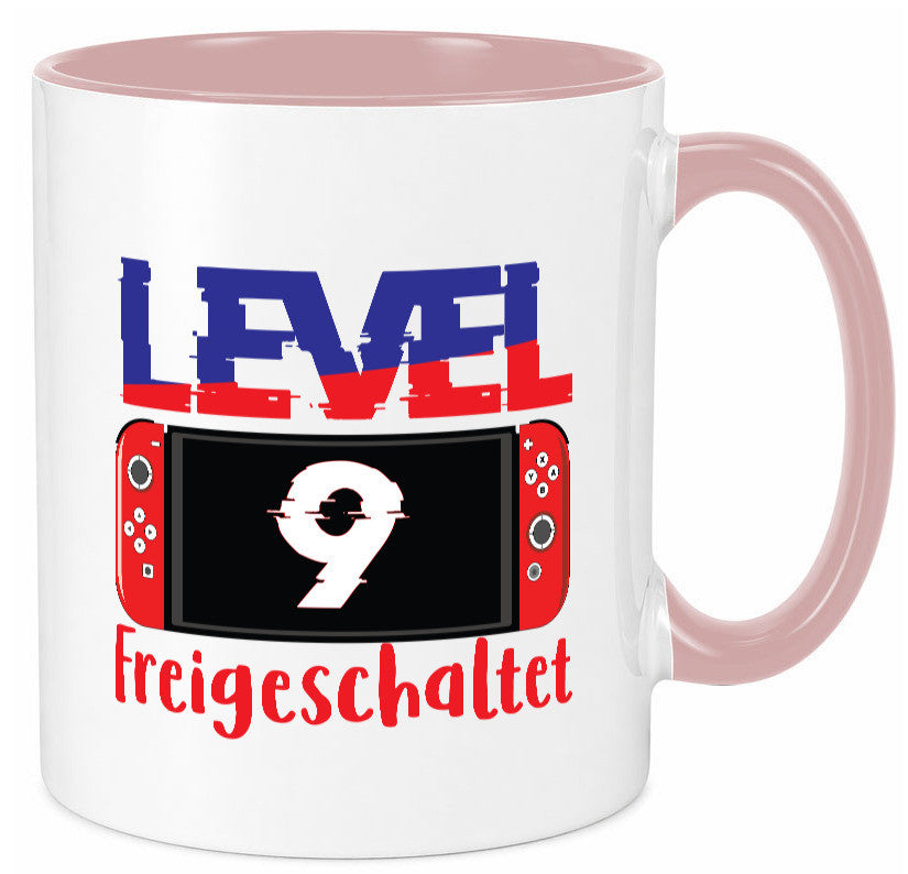 Level 9 Freigeschaltet | 9. Geburtstag Zocker Gamer Humor Geschenkidee Tasse