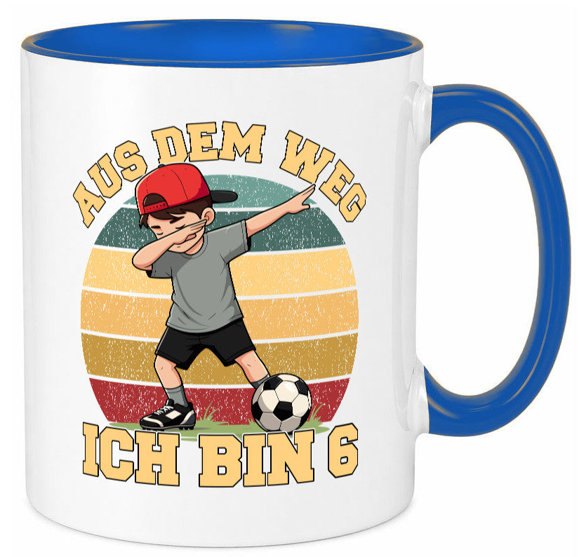 6. Geburtstag | 6 Jahre Fußball Junge Fußballer Geschenk Geschenkidee lustiger Tasse