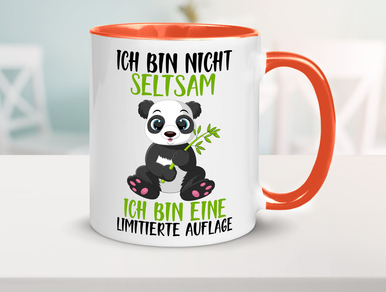 Ich bin nicht seltsam | süßer Pandabär lustiger Spruch Humor Geschenkidee Tasse