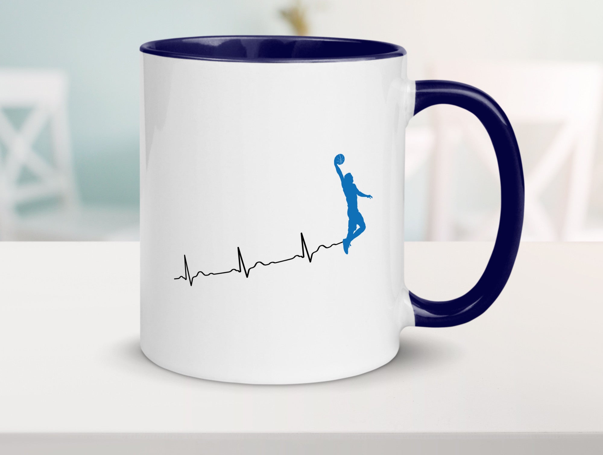 Herzschlag Basketball | Motiv Sport Ballsport Humor Geschenkidee Tasse