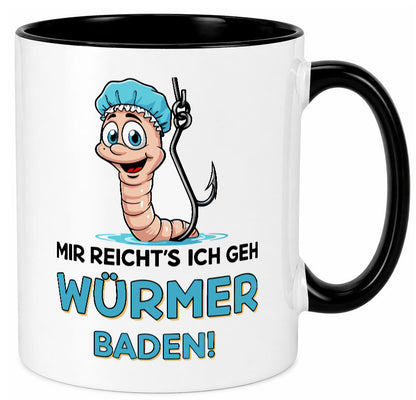 Mir reichts ich geh Würmer Baden | Angler Angeln Geschenk Humor Geschenkidee