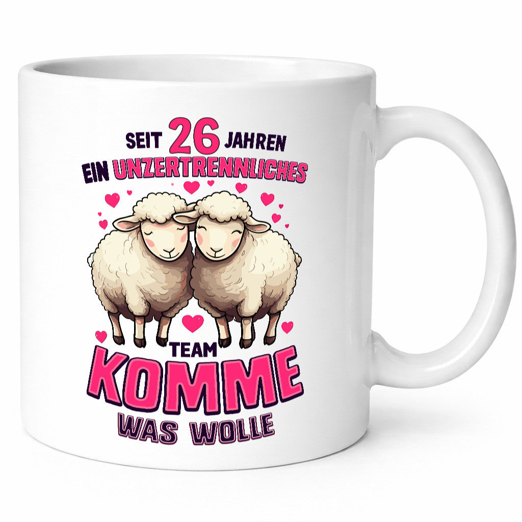 26 Jahre Verheiratet | ein Team Ehepaar v2 Geschenkidee Humor Tasse