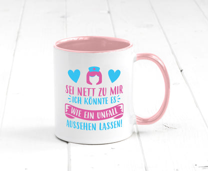 Sei nett, könnte wie ein Unfall aussehen | Kopf lustiger Spruch Geschenk Humor