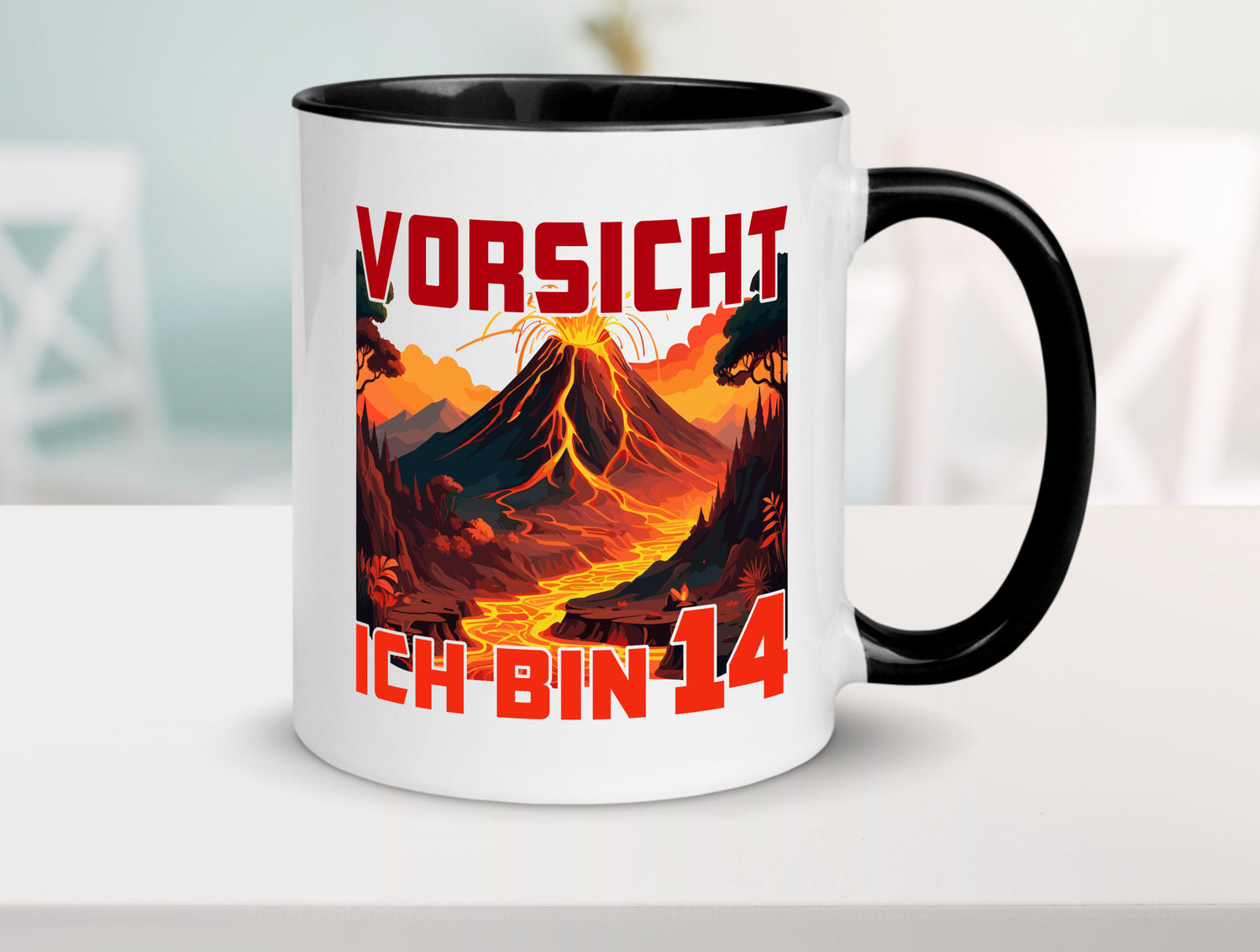 14. Geburtstag | 14 Jahre Vulkanausbruch Vulkan Geschenkidee Humor Tasse