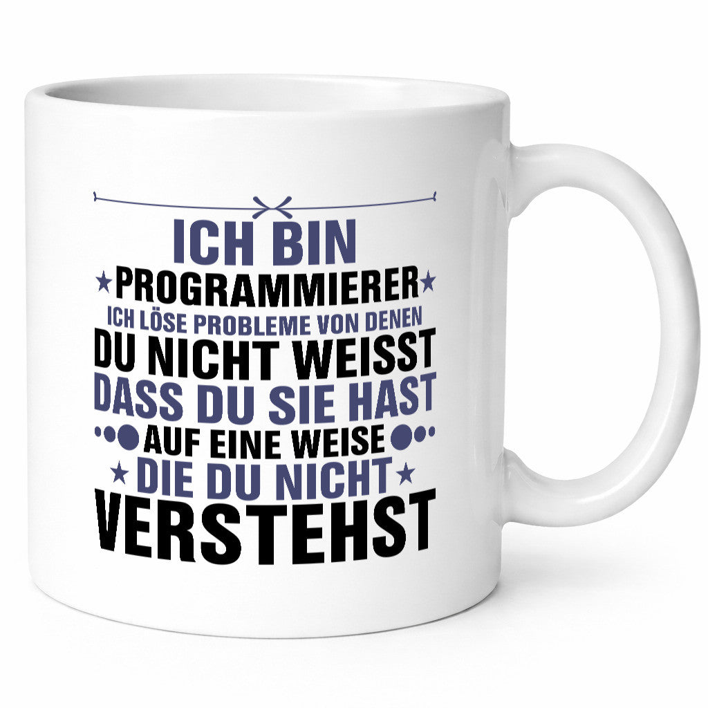 Löse Probleme: Programmierer | Software Entwickler v2 Geschenkidee Humor Tasse