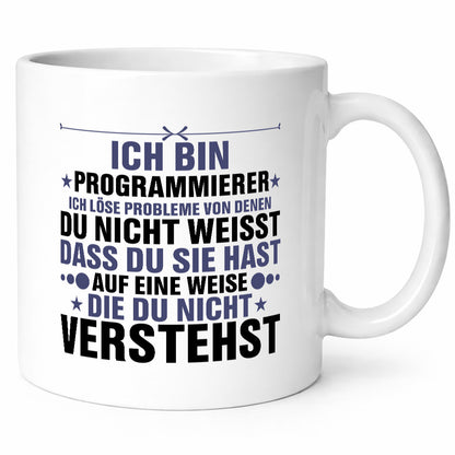 Löse Probleme: Programmierer | Software Entwickler v2 Geschenkidee Humor Tasse