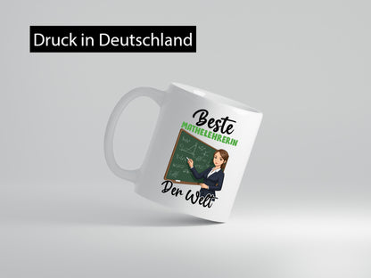 Beste Mathelehrerin | Lehrer Mathe v2 lustig Humor Geschenkidee Geschenk Tasse