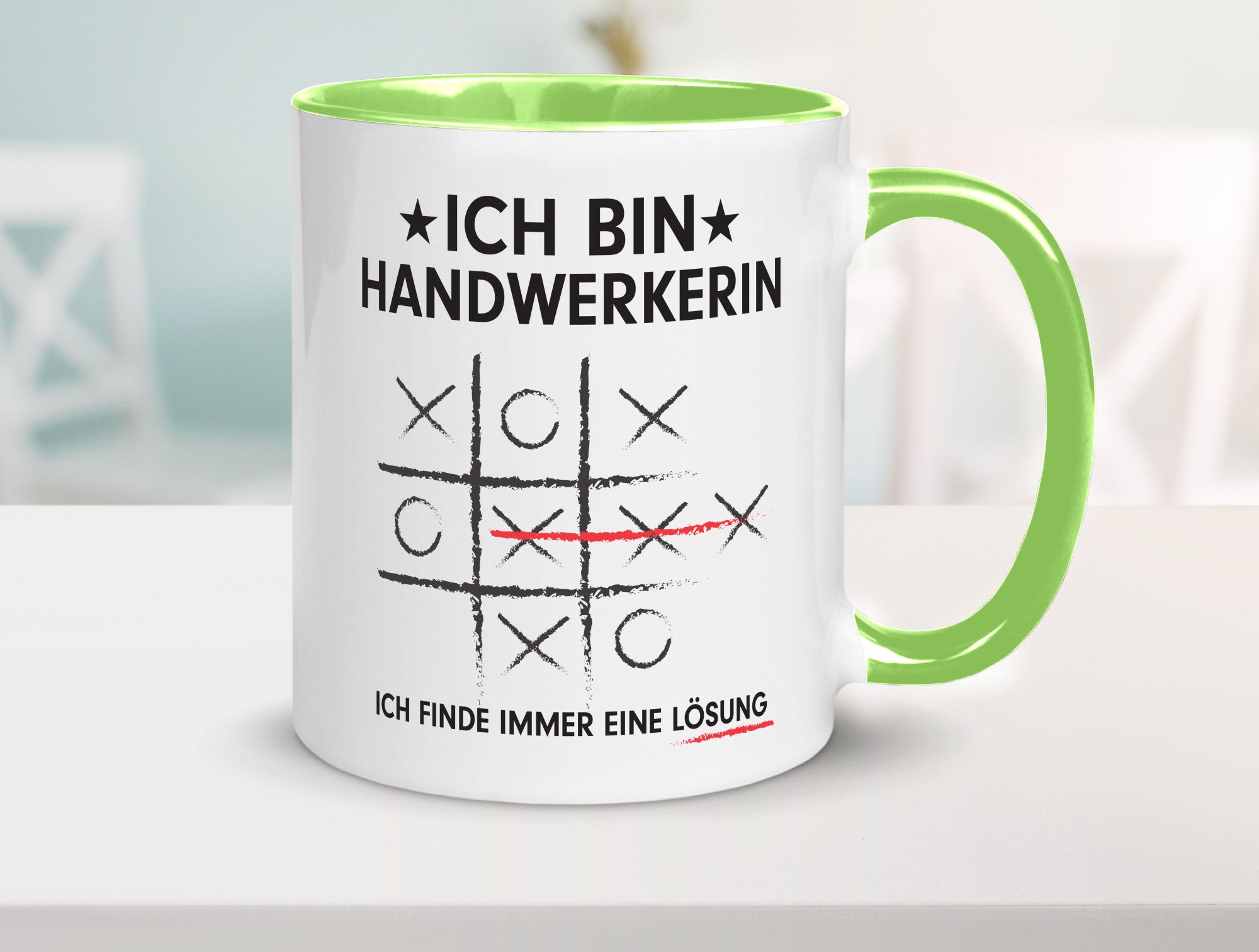 Löse Probleme: Handwerkerin | Handwerkerinnen Humor Geschenkidee Tasse