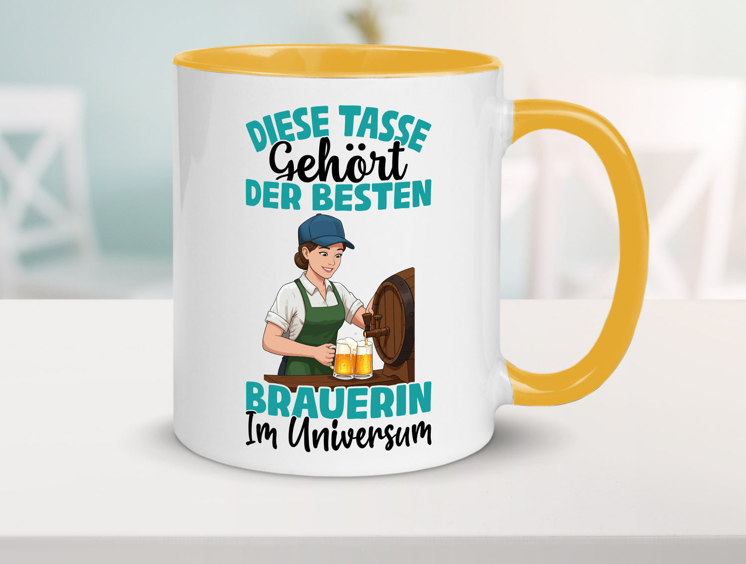 Im Universum: Brauerin | Bier Brauerei lustiger Spruch Geschenk Humor
