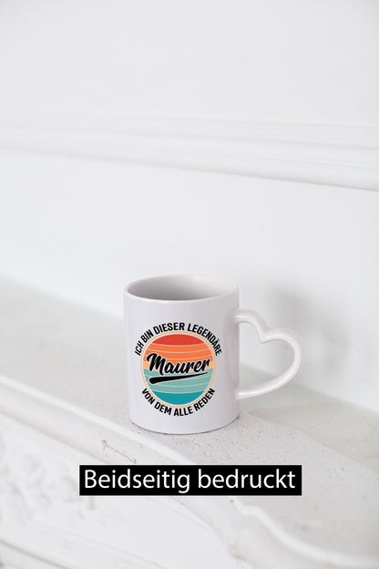 Legendäre Maurer | Handweker Mauermeister Humor Geschenkidee Tasse