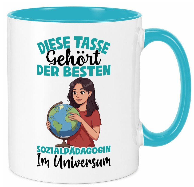 Im Universum: Sozialpädagogin | Humor Pädagogin lustig Geschenkidee Geschenk Tasse