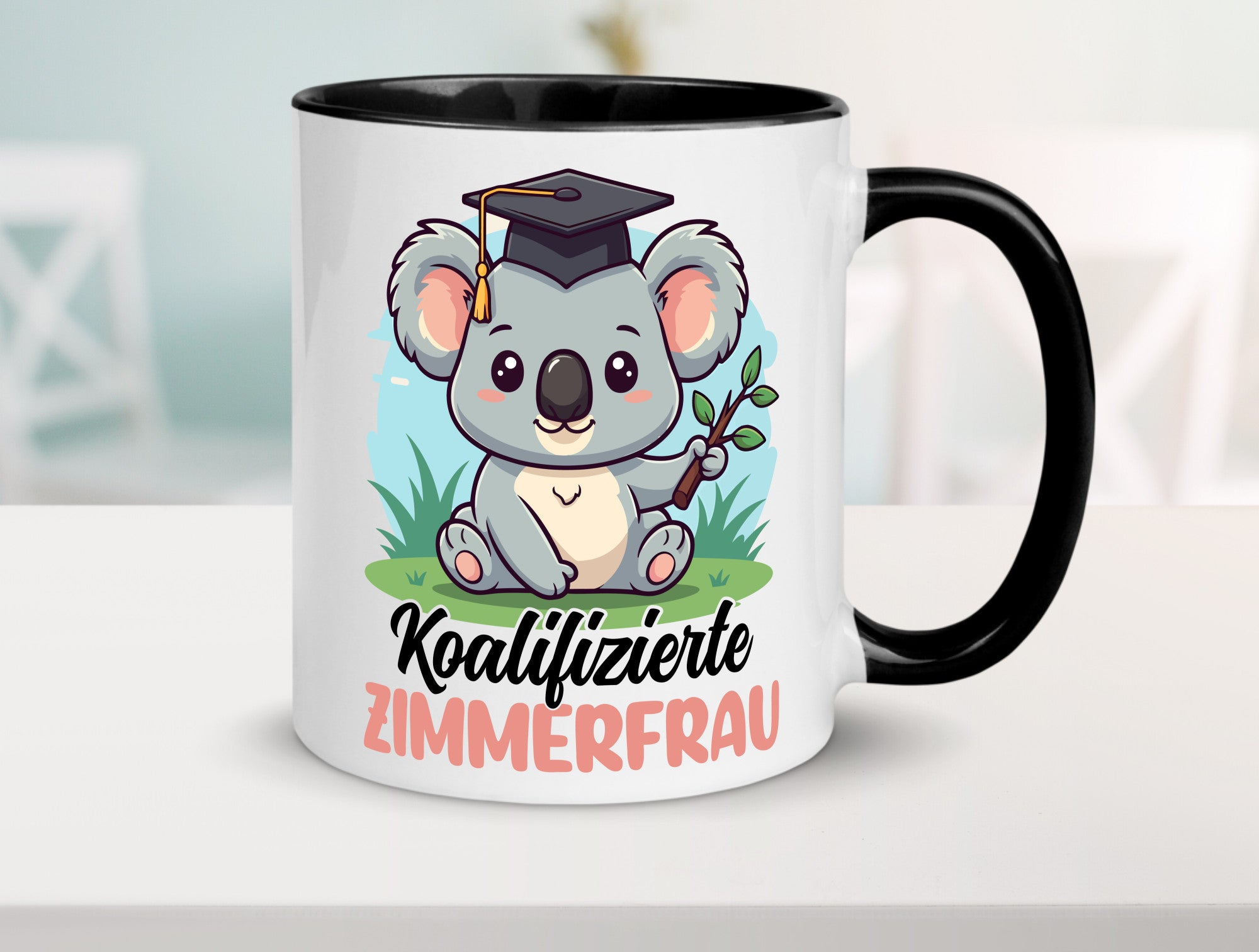 Koalifizierte Zimmerfrau| Holzbau | Handwerkerin lustiger Spruch Geschenk Humor