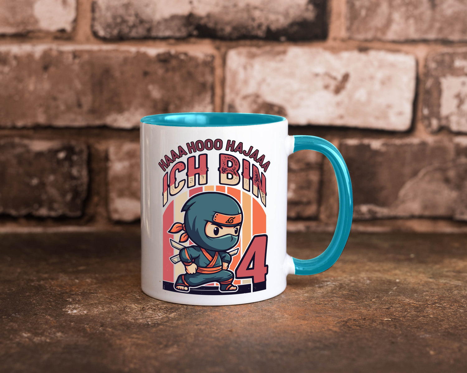 4. Geburtstag | Ninja Junge 4 Jahre lustiger Spruch Geschenk Geschenkidee Tasse