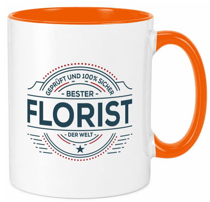 Geprüft und sicher: Florist | Blumen Verkäufer Geschenkidee Humor Tasse