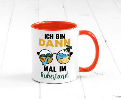Bin dann mal im Ruhestand | Sonnenbrille Palme Meer lustig Jubiläum Geschenk