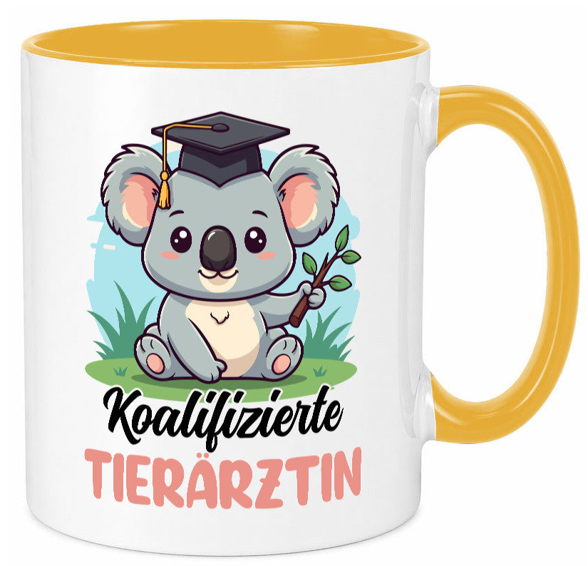 Koalifizierte Tierärztin | Mediziner Tiermedizin lustig Tierliebhaber Humor Tasse