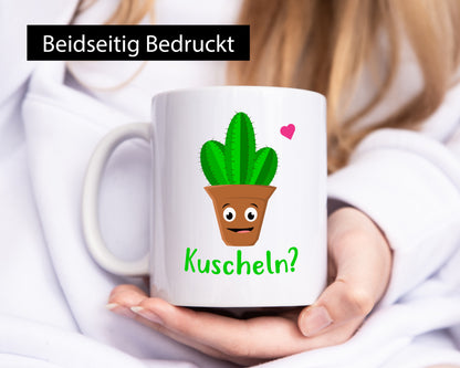 Kuscheln? | lustige Tasse Kaktus Motiv Humor lustig Geschenkidee Geschenk