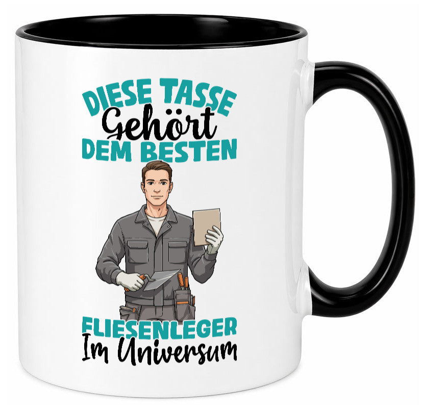 Im Universum: Fliesenleger | Fliesenlegen Bau Geschenk Humor Geschenkidee