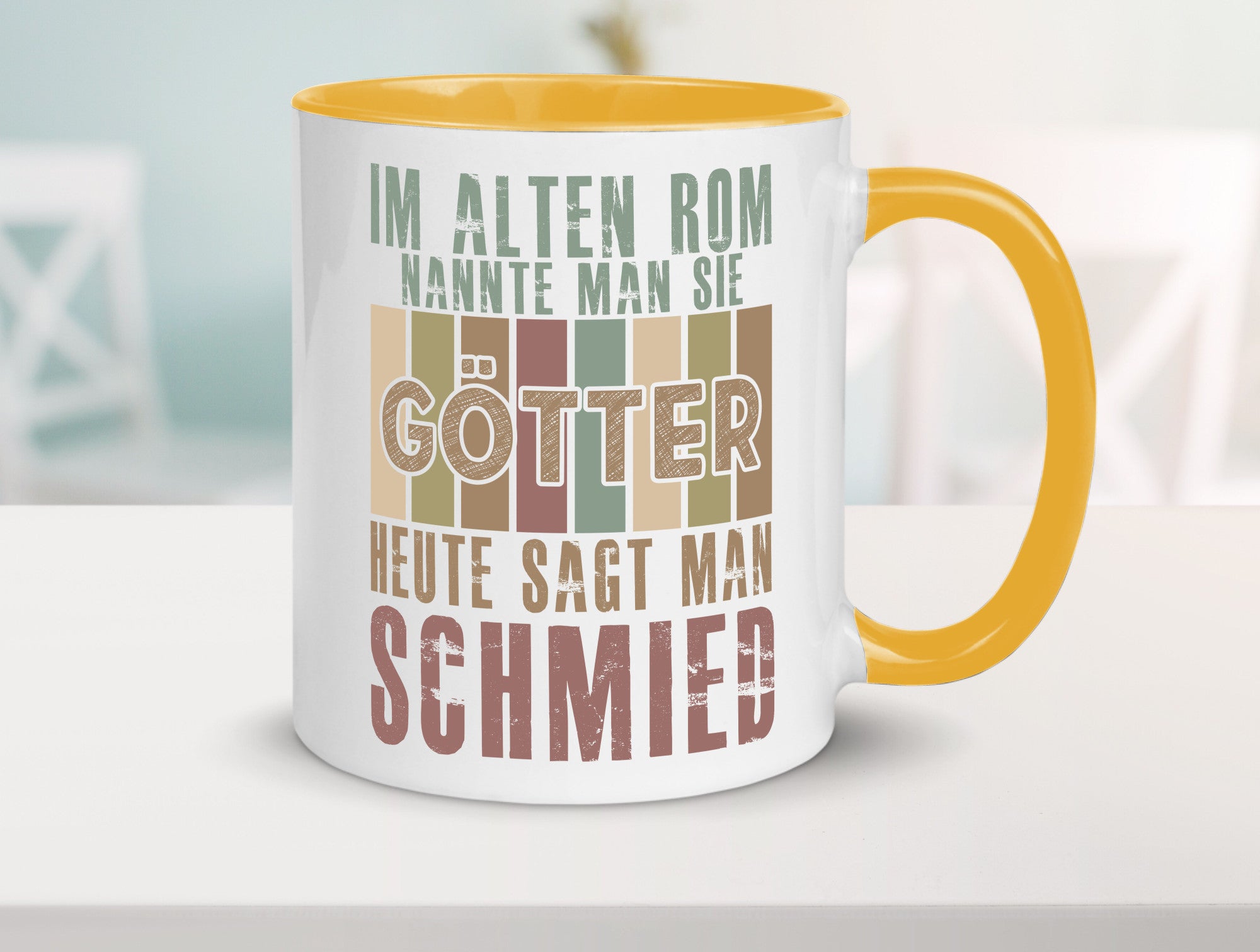 Heute sagt man: Schmied | schmieden lustig Humor Geschenkidee Geschenk Tasse