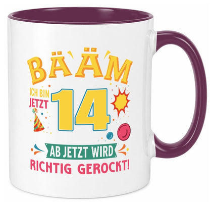 14. Geburtstag | 14 Jahre ab jetzt wird richtig gerockt lustig Geschenkidee Tasse