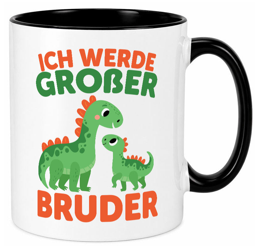 Ich werde Großer Bruder | Dino Brudersaurus lustig Humor Geschenkidee Geschenk Tasse