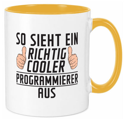 Richtig Cooler Programmierer | Software Entwickler lustiger Spruch Geschenk Tasse