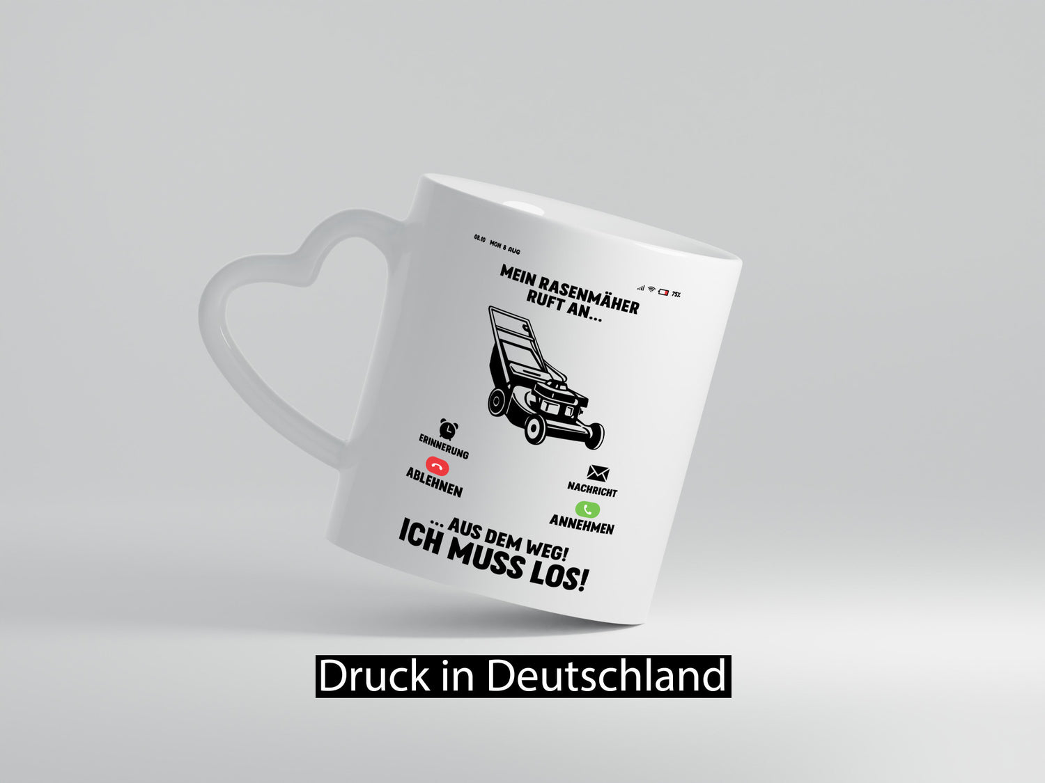Mein Rasenmäher ruft an | hobbygärtner Gärtner Rasen v2 Humor Geschenkidee Tasse