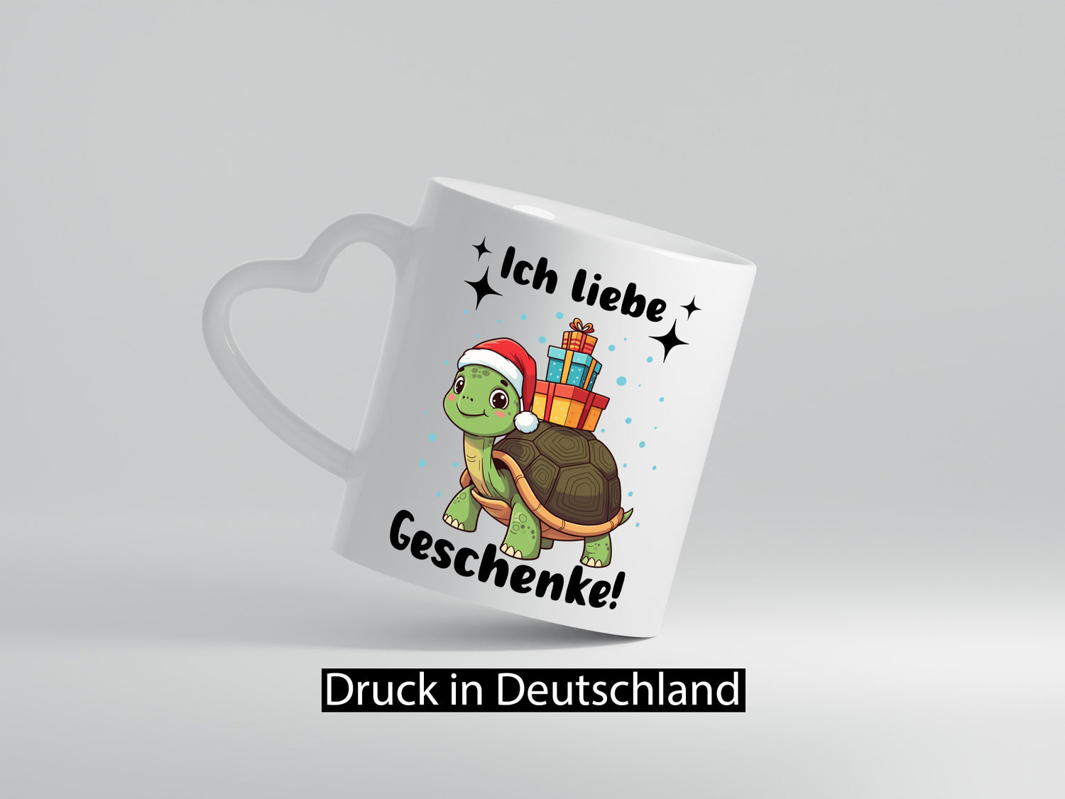 Ich liebe Geschenke | Weihnachtsschildkröte Geschenk Humor Geschenkidee