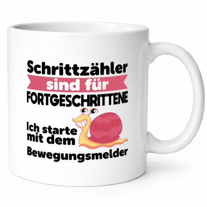 Schrittzähler Fortgeschrittene, Bewegungsmelder | Schnecke Geschenk Humor