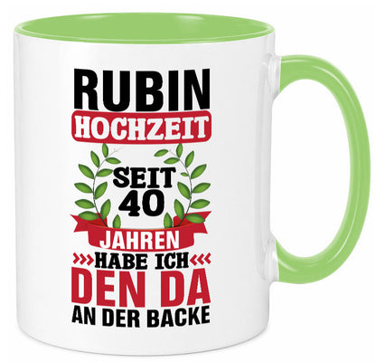 Rubin Hochzeit | 40 Jahre Verheiratet Humor Geschenkidee Tasse
