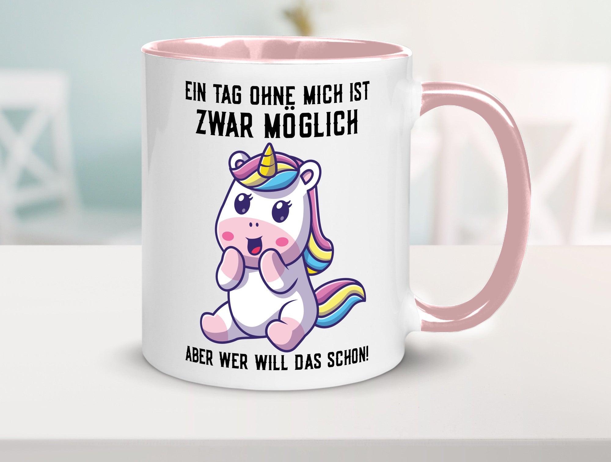 Ein Tag ohne mich ist möglich | süßes Einhorn Comic Geschenk Humor Geschenkidee