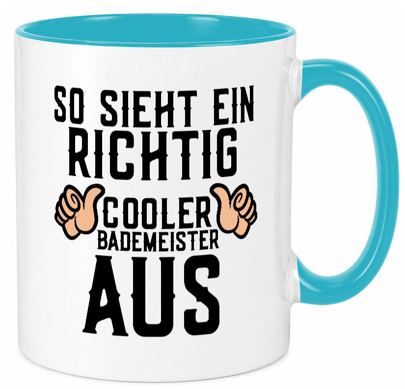 Richtig cooler Bademeister | Daumen hoch Schwimmbad lustig Humor Geschenkidee