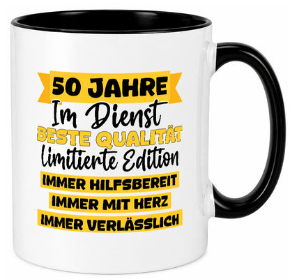 50 Jahre im Dienst | Jubiläum Arbeit v8 lustiger Spruch Geschenk Kollegen Büro