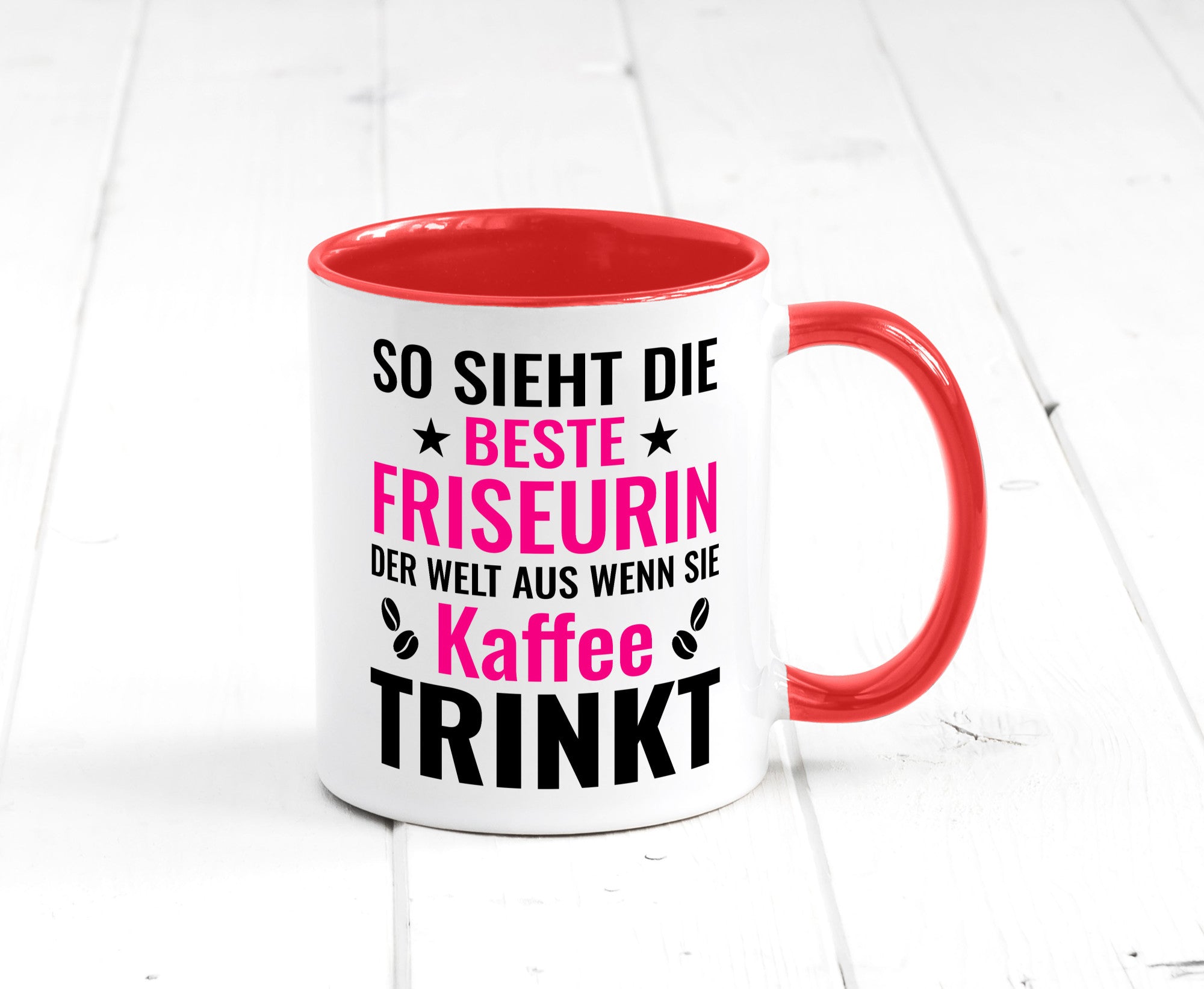 Kaffee trinkt: Friseurin | Friseuse Frisörin lustig Humor Geschenkidee Geschenk