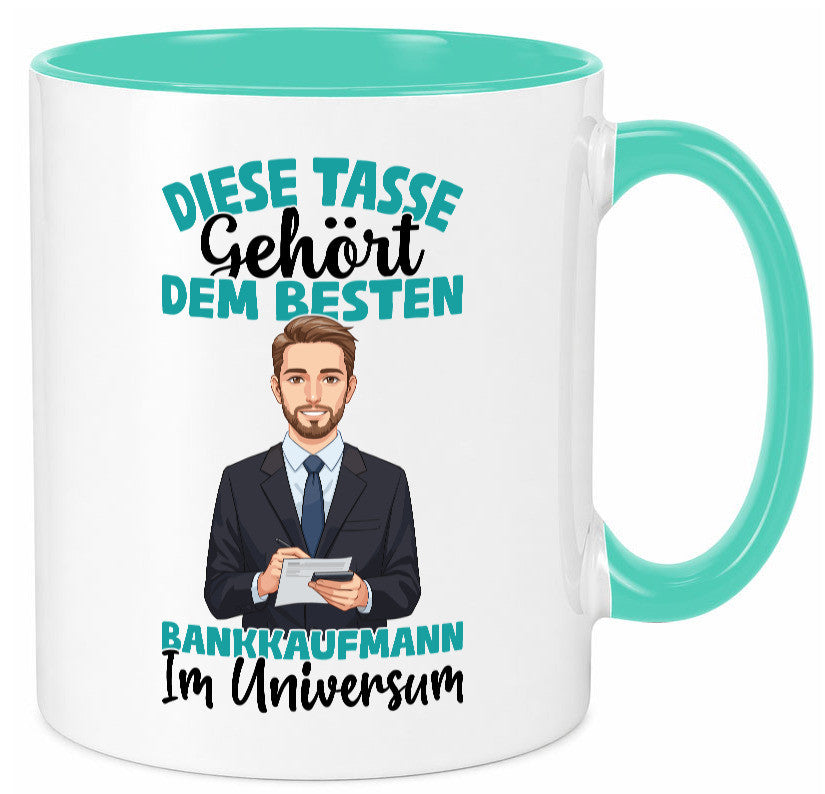 Im Universum: Bankkaufmann | Kaufmann Bank Kaufleute Geschenkidee Humor Tasse